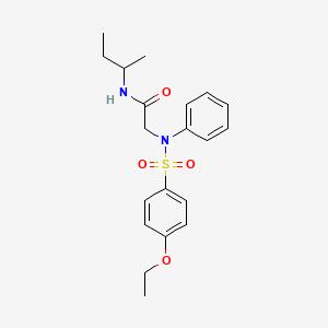 molecular formula C20H26N2O4S B3979003 N-butan-2-yl-N~2~-[(4-ethoxyphenyl)sulfonyl]-N~2~-phenylglycinamide 