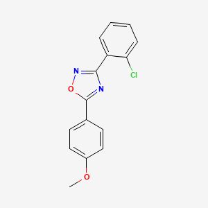 molecular formula C15H11ClN2O2 B3979013 3-(2-chlorophenyl)-5-(4-methoxyphenyl)-1,2,4-oxadiazole 