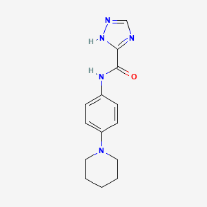 molecular formula C14H17N5O B3979018 N-(4-piperidin-1-ylphenyl)-1H-1,2,4-triazole-5-carboxamide 