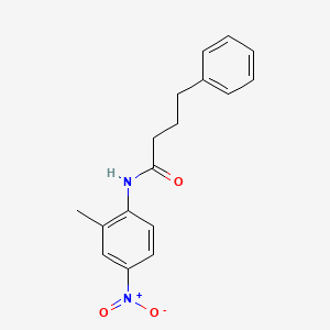 molecular formula C17H18N2O3 B3979036 N-(2-methyl-4-nitrophenyl)-4-phenylbutanamide 