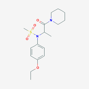 molecular formula C17H26N2O4S B3979047 N-(4-ethoxyphenyl)-N-(1-oxo-1-piperidin-1-ylpropan-2-yl)methanesulfonamide 