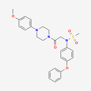 molecular formula C26H29N3O5S B3979058 N-{2-[4-(4-methoxyphenyl)-1-piperazinyl]-2-oxoethyl}-N-(4-phenoxyphenyl)methanesulfonamide 