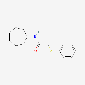 molecular formula C15H21NOS B3979170 N-cycloheptyl-2-(phenylsulfanyl)acetamide 