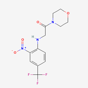 molecular formula C13H14F3N3O4 B3979227 N-[2-(4-morpholinyl)-2-oxoethyl]-2-nitro-4-(trifluoromethyl)aniline 