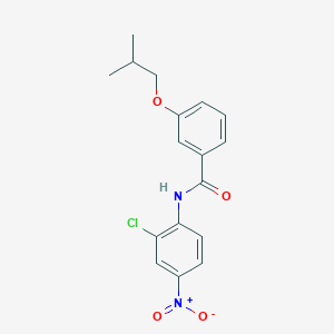 molecular formula C17H17ClN2O4 B3979268 N-(2-chloro-4-nitrophenyl)-3-(2-methylpropoxy)benzamide 