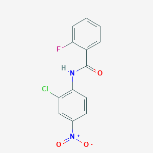 molecular formula C13H8ClFN2O3 B3979271 N-(2-chloro-4-nitrophenyl)-2-fluorobenzamide 