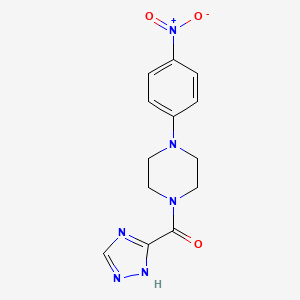 molecular formula C13H14N6O3 B3979326 [4-(4-nitrophenyl)piperazin-1-yl]-(1H-1,2,4-triazol-5-yl)methanone 