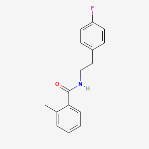 molecular formula C16H16FNO B3979342 N-[2-(4-fluorophenyl)ethyl]-2-methylbenzamide 