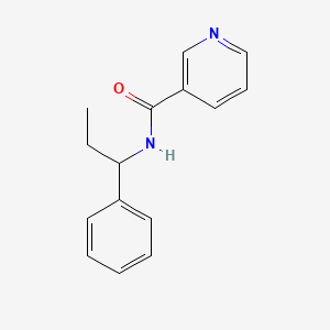 molecular formula C15H16N2O B3979387 N-(1-phenylpropyl)pyridine-3-carboxamide 