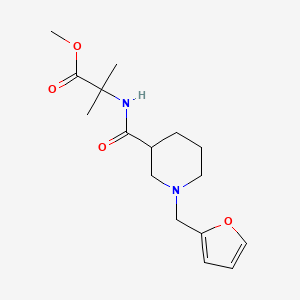 molecular formula C16H24N2O4 B3979449 methyl 2-({[1-(2-furylmethyl)piperidin-3-yl]carbonyl}amino)-2-methylpropanoate 