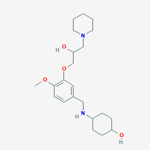 molecular formula C22H36N2O4 B3979455 trans-4-({3-[2-hydroxy-3-(1-piperidinyl)propoxy]-4-methoxybenzyl}amino)cyclohexanol 