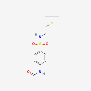 molecular formula C14H22N2O3S2 B3979503 N-[4-({[2-(tert-butylthio)ethyl]amino}sulfonyl)phenyl]acetamide 