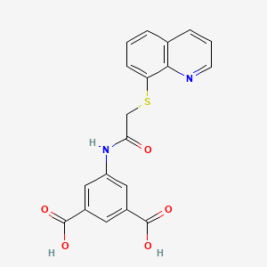 molecular formula C19H14N2O5S B3979540 5-{[(8-quinolinylthio)acetyl]amino}isophthalic acid 