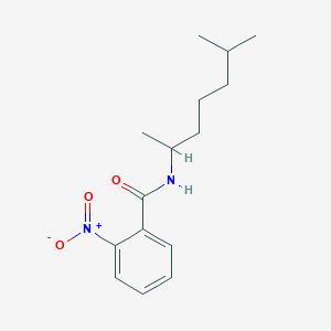 molecular formula C15H22N2O3 B3979632 N-(6-methylheptan-2-yl)-2-nitrobenzamide 