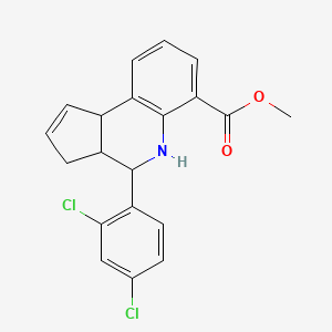 molecular formula C20H17Cl2NO2 B3979672 methyl 4-(2,4-dichlorophenyl)-3a,4,5,9b-tetrahydro-3H-cyclopenta[c]quinoline-6-carboxylate 