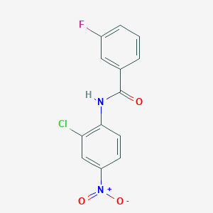 molecular formula C13H8ClFN2O3 B3979714 N-(2-chloro-4-nitrophenyl)-3-fluorobenzamide 