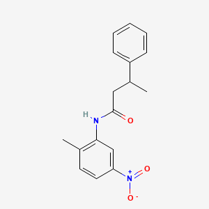 molecular formula C17H18N2O3 B3979775 N-(2-methyl-5-nitrophenyl)-3-phenylbutanamide 