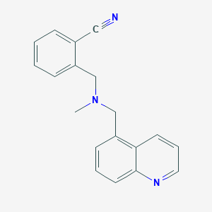 molecular formula C19H17N3 B3979798 2-{[methyl(quinolin-5-ylmethyl)amino]methyl}benzonitrile 