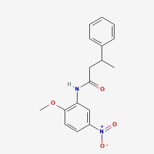 molecular formula C17H18N2O4 B3979807 N-(2-methoxy-5-nitrophenyl)-3-phenylbutanamide 