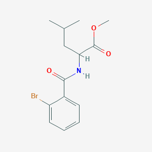 molecular formula C14H18BrNO3 B3979810 Methyl 2-[(2-bromobenzoyl)amino]-4-methylpentanoate 