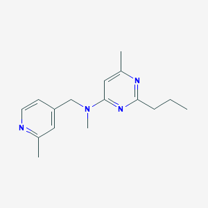molecular formula C16H22N4 B3979846 N,6-dimethyl-N-[(2-methylpyridin-4-yl)methyl]-2-propylpyrimidin-4-amine 