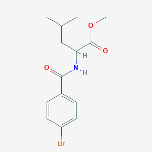 molecular formula C14H18BrNO3 B3979917 l-Leucine, N-(4-bromobenzoyl)-, methyl ester 