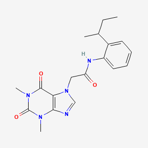 molecular formula C19H23N5O3 B3979925 N-[2-(butan-2-yl)phenyl]-2-(1,3-dimethyl-2,6-dioxo-2,3,6,7-tetrahydro-1H-purin-7-yl)acetamide 