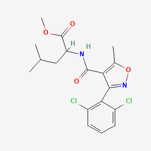molecular formula C18H20Cl2N2O4 B3979939 methyl N-{[3-(2,6-dichlorophenyl)-5-methyl-4-isoxazolyl]carbonyl}leucinate 