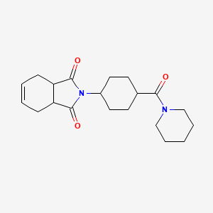 molecular formula C20H28N2O3 B3979974 2-[4-(1-piperidinylcarbonyl)cyclohexyl]-3a,4,7,7a-tetrahydro-1H-isoindole-1,3(2H)-dione 