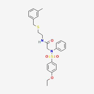 molecular formula C26H30N2O4S2 B3979981 N~2~-[(4-ethoxyphenyl)sulfonyl]-N~1~-{2-[(3-methylbenzyl)thio]ethyl}-N~2~-phenylglycinamide 