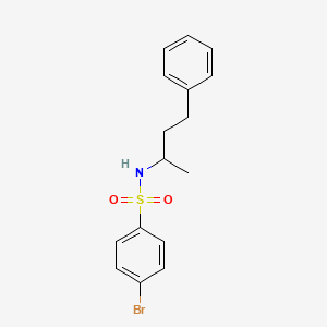 molecular formula C16H18BrNO2S B3980041 4-bromo-N-(4-phenylbutan-2-yl)benzenesulfonamide 