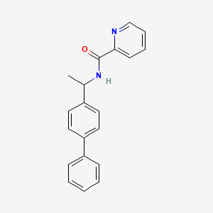molecular formula C20H18N2O B3980058 N-[1-(4-phenylphenyl)ethyl]pyridine-2-carboxamide 