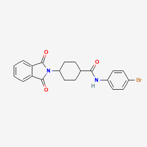 molecular formula C21H19BrN2O3 B3980059 N-(4-bromophenyl)-4-(1,3-dioxo-1,3-dihydro-2H-isoindol-2-yl)cyclohexanecarboxamide 