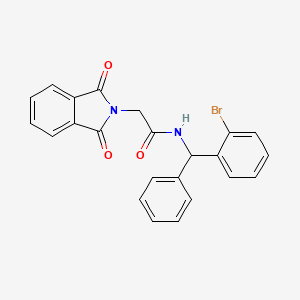 molecular formula C23H17BrN2O3 B3980080 N-[(2-bromophenyl)(phenyl)methyl]-2-(1,3-dioxo-1,3-dihydro-2H-isoindol-2-yl)acetamide 