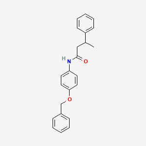 molecular formula C23H23NO2 B3980090 N-[4-(benzyloxy)phenyl]-3-phenylbutanamide 