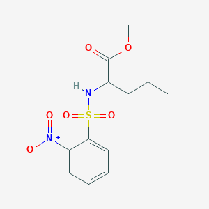 molecular formula C13H18N2O6S B3980093 Methyl 4-methyl-2-[(2-nitrophenyl)sulfonylamino]pentanoate 