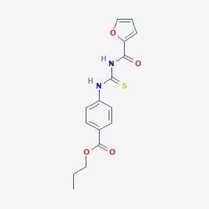 molecular formula C16H16N2O4S B398013 Propyl 4-{[(furan-2-ylcarbonyl)carbamothioyl]amino}benzoate 