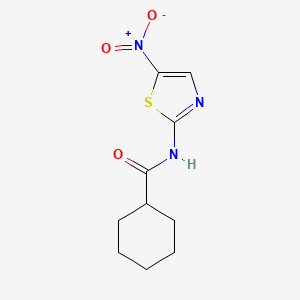 molecular formula C10H13N3O3S B3980200 N-(5-nitro-1,3-thiazol-2-yl)cyclohexanecarboxamide 
