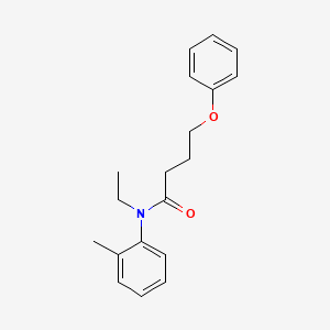 molecular formula C19H23NO2 B3980228 N-ethyl-N-(2-methylphenyl)-4-phenoxybutanamide 
