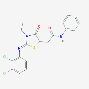 2-{2-[(2,3-dichlorophenyl)imino]-3-ethyl-4-oxo-1,3-thiazolidin-5-yl}-N-phenylacetamide