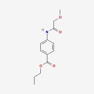 molecular formula C13H17NO4 B3980394 propyl 4-[(methoxyacetyl)amino]benzoate 