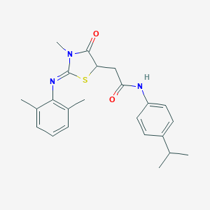 2-{2-[(2,6-dimethylphenyl)imino]-3-methyl-4-oxo-1,3-thiazolidin-5-yl}-N-(4-isopropylphenyl)acetamide