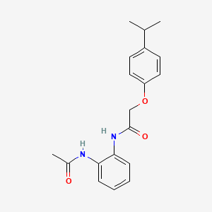 molecular formula C19H22N2O3 B3980446 N-[2-(acetylamino)phenyl]-2-[4-(propan-2-yl)phenoxy]acetamide 