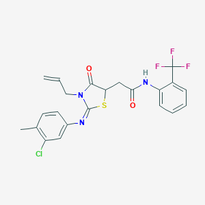 2-{3-allyl-2-[(3-chloro-4-methylphenyl)imino]-4-oxo-1,3-thiazolidin-5-yl}-N-[2-(trifluoromethyl)phenyl]acetamide