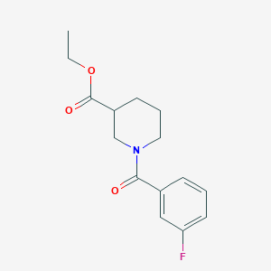 molecular formula C15H18FNO3 B3980505 ethyl 1-(3-fluorobenzoyl)-3-piperidinecarboxylate 