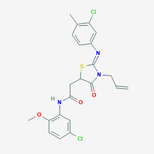2-{3-allyl-2-[(3-chloro-4-methylphenyl)imino]-4-oxo-1,3-thiazolidin-5-yl}-N-(5-chloro-2-methoxyphenyl)acetamide