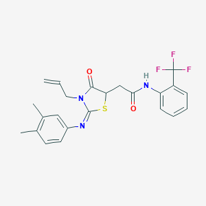 2-{3-allyl-2-[(3,4-dimethylphenyl)imino]-4-oxo-1,3-thiazolidin-5-yl}-N-[2-(trifluoromethyl)phenyl]acetamide
