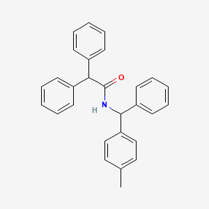 molecular formula C28H25NO B3980559 N-[(4-methylphenyl)(phenyl)methyl]-2,2-diphenylacetamide 