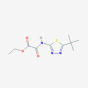 molecular formula C10H15N3O3S B3980571 ETHYL [(5-TERT-BUTYL-1,3,4-THIADIAZOL-2-YL)CARBAMOYL]FORMATE 