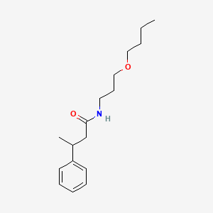 molecular formula C17H27NO2 B3980586 N-(3-butoxypropyl)-3-phenylbutanamide 